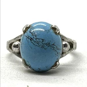 Just in- sterling and turquoise ring native design